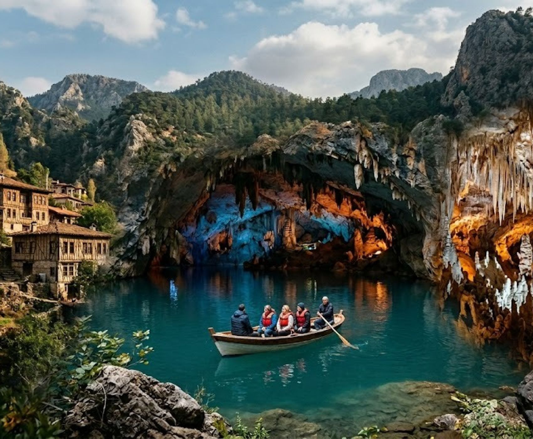 ALTINBEŞİK MAĞARASI & ORMANA DÜĞMELİ EVLER & İBRADI & ZEYTİNTAŞ MAĞARASI